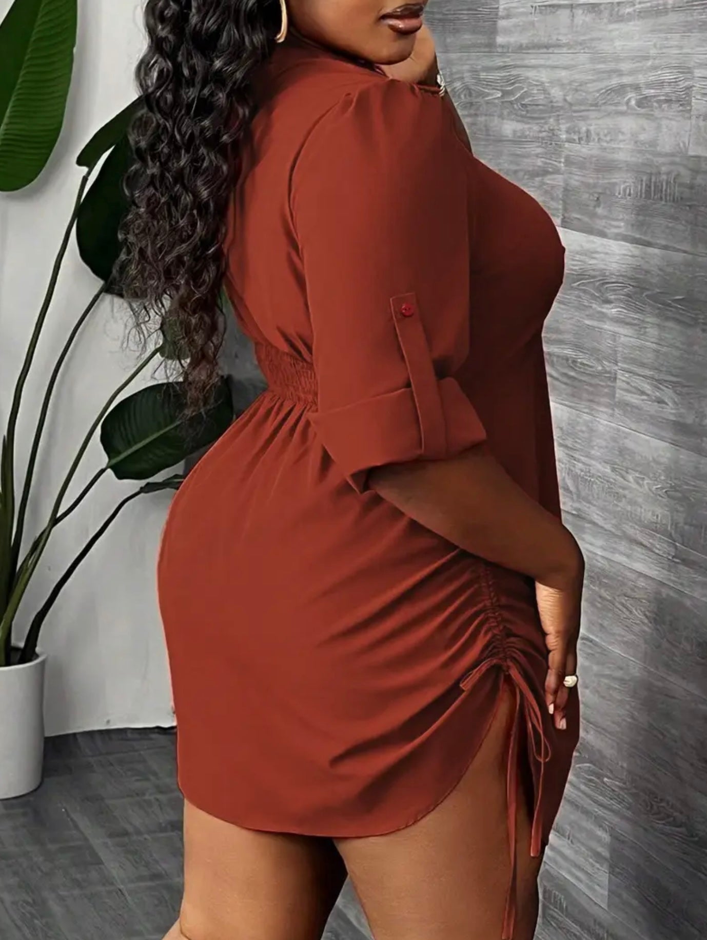 Elegant V - Neck Mini Dress - Missy's Diamond Boutique