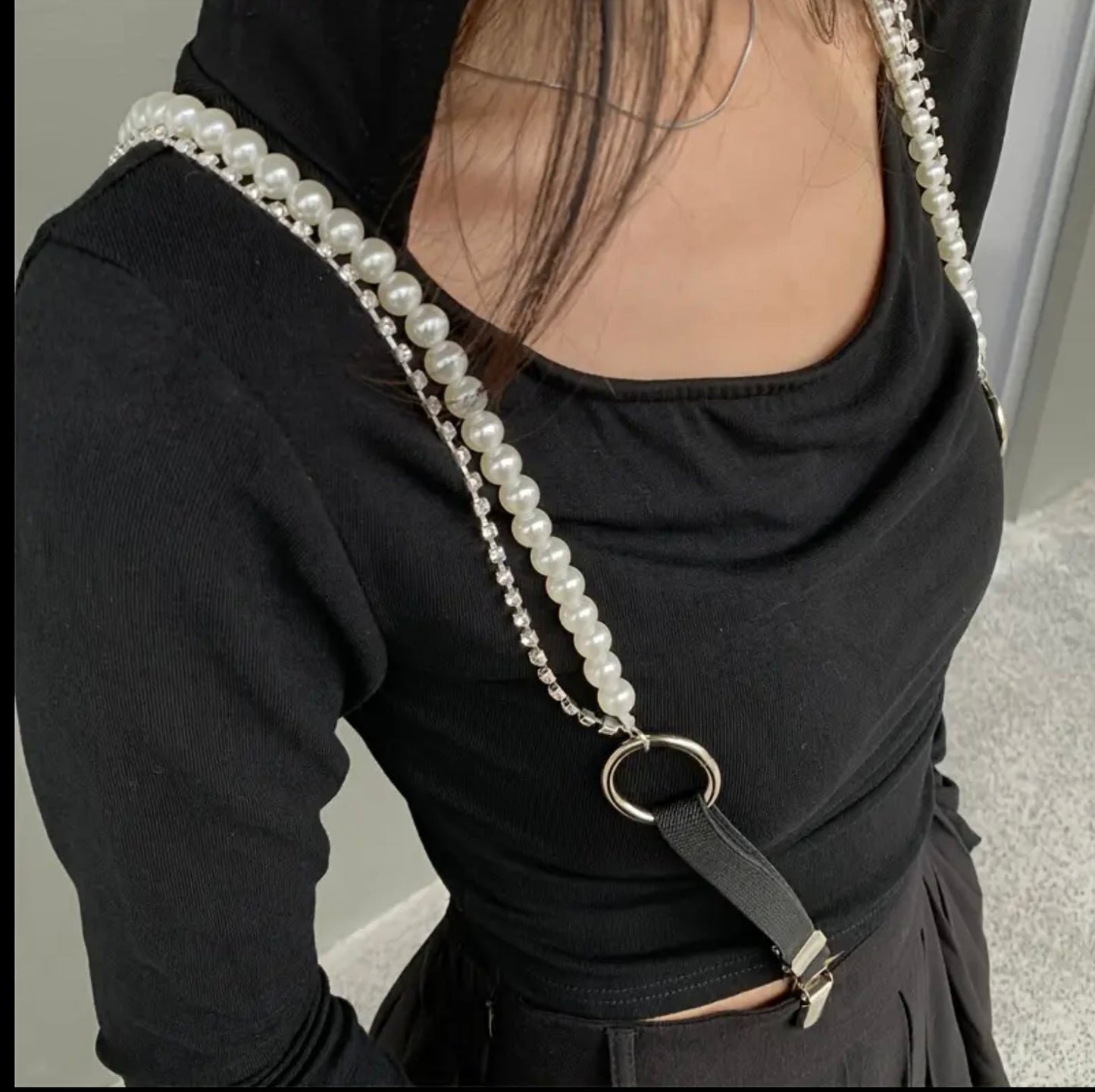 Sexy Pearl Suspenders - Missy's Diamond Boutique