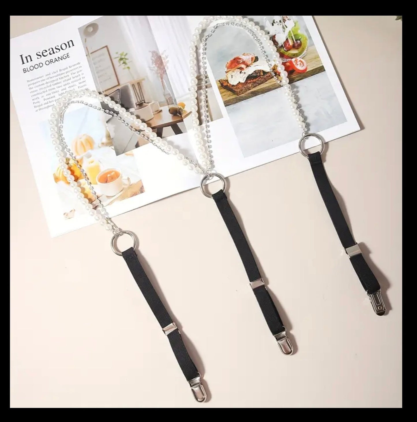 Sexy Pearl Suspenders - Missy's Diamond Boutique