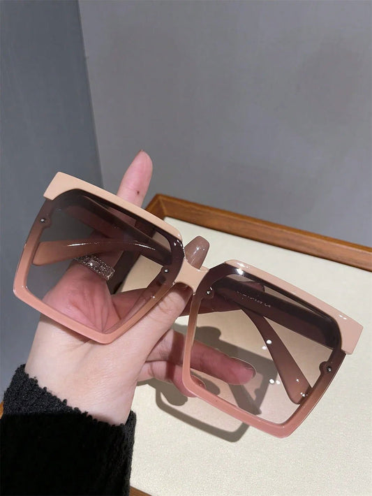 Beige Square Frame Sunglass’s - Missy's Diamond Boutique