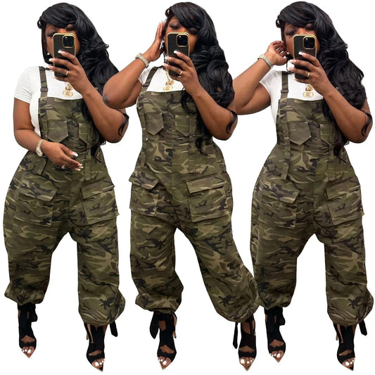 Casual Camouflage Overalls - Missy's Diamond Boutique