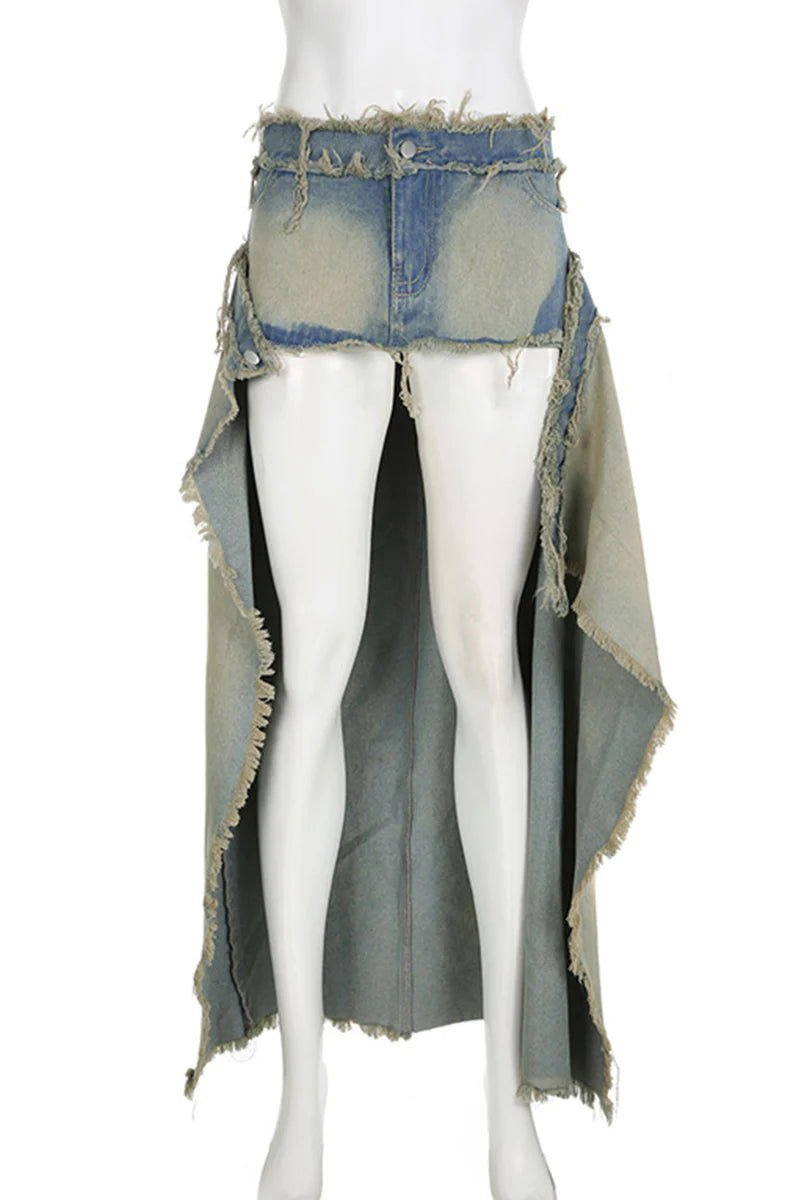 Casual Long Mini Skirt - Missy's Diamond Boutique
