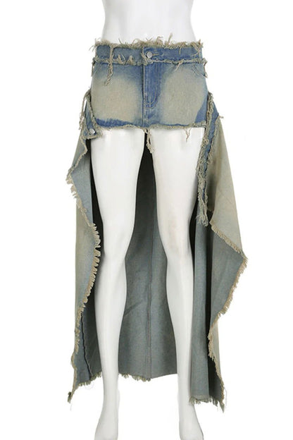 Casual Long Mini Skirt - Missy's Diamond Boutique