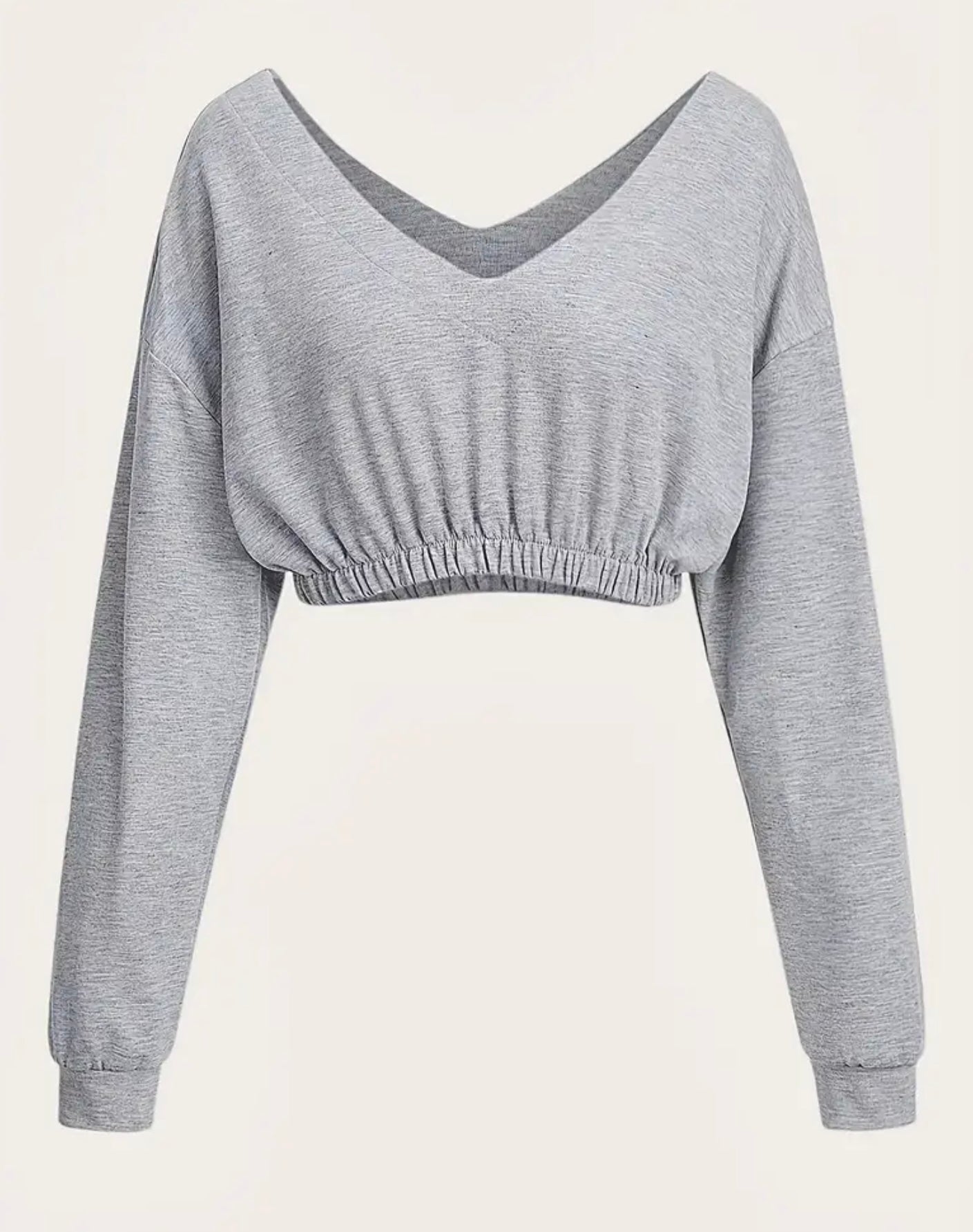 Casual Long Sleeve Crop Top - Missy's Diamond Boutique