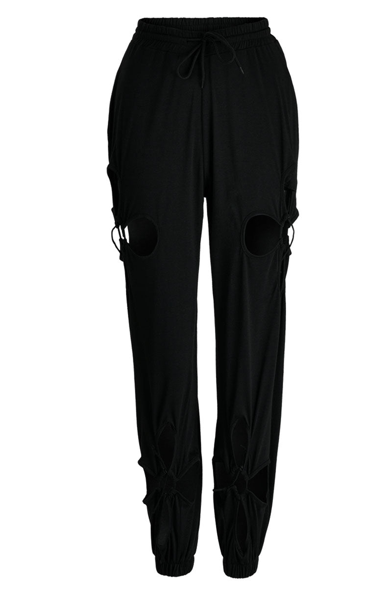 Casual Open Print Pants - Missy's Diamond Boutique