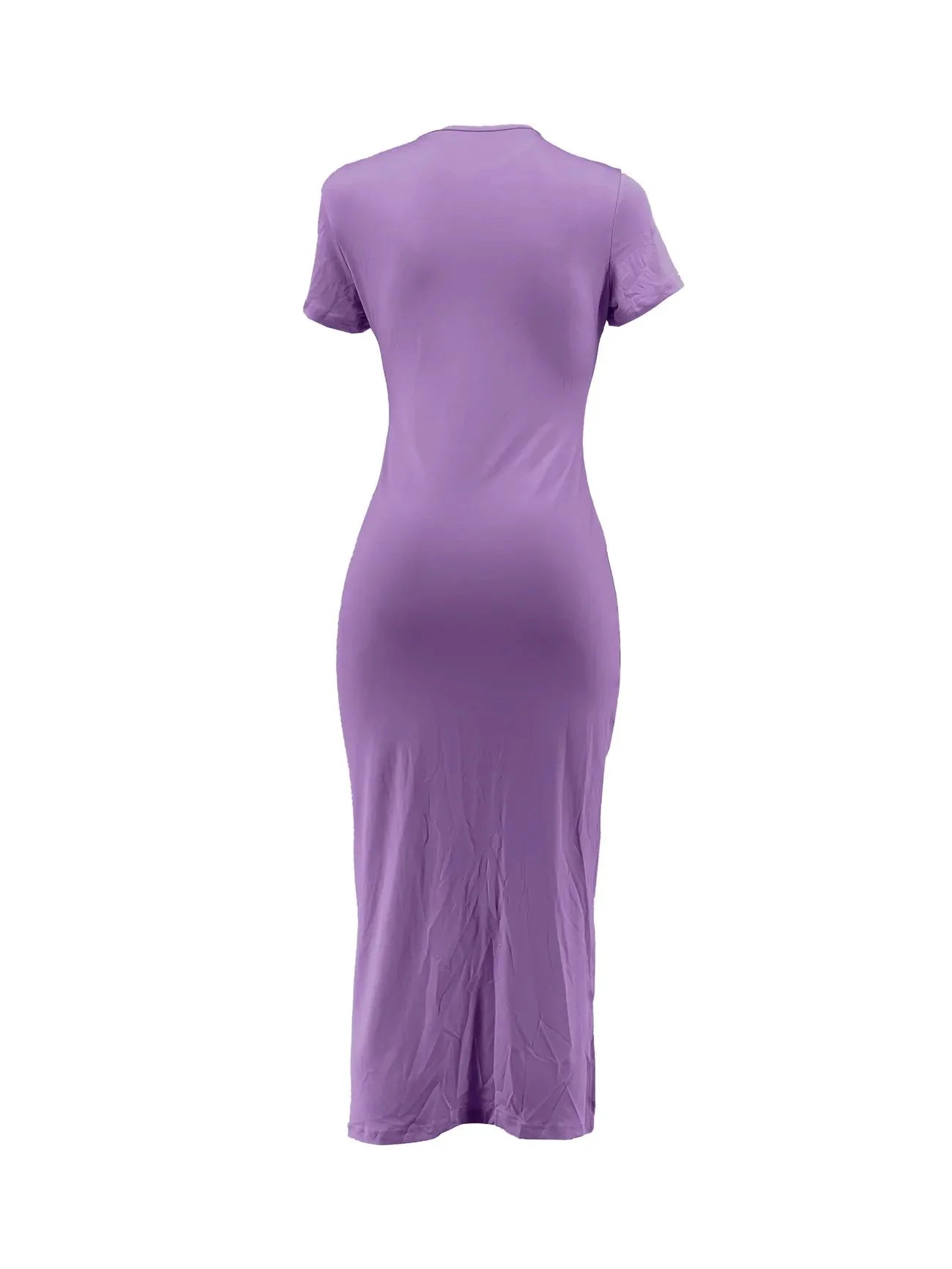 Casual Purple Fitted Scrunch Dress - Missy's Diamond Boutique