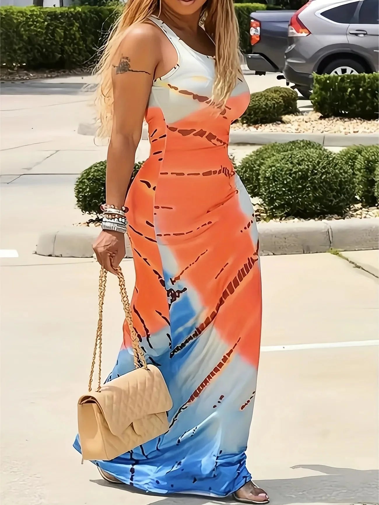 Casual Tie - dye Sundress - Missy's Diamond Boutique