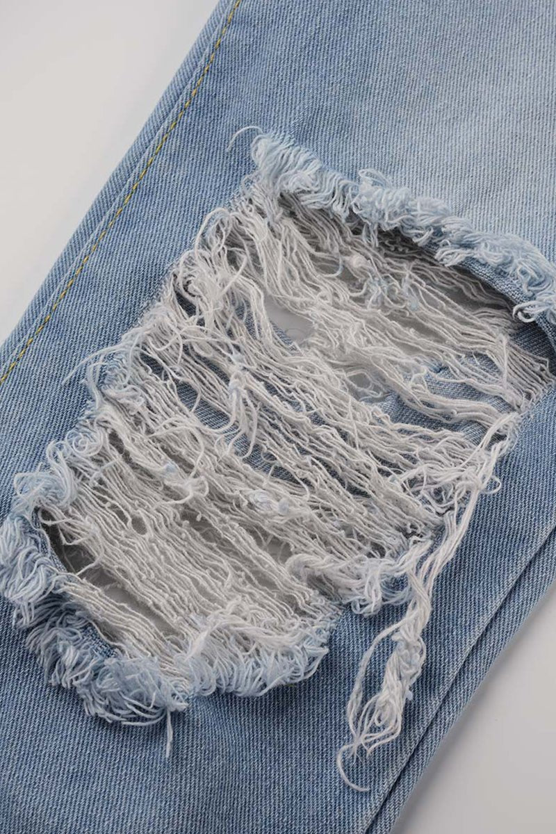 Double Sided Ripped Jeans - Missy's Diamond Boutique