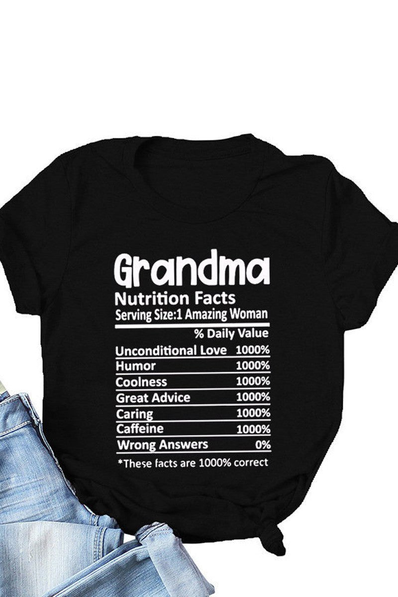 Grandma Nutrition Tee - Missy's Diamond Boutique