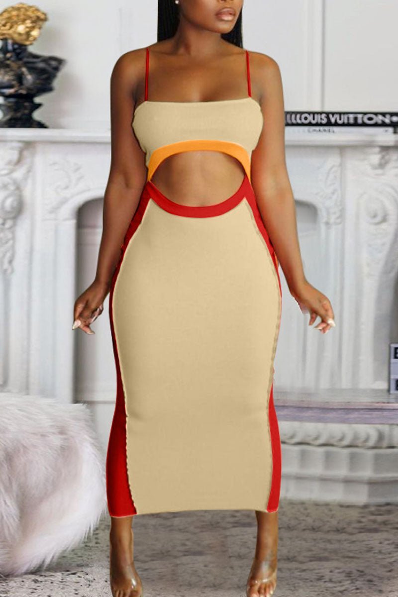 Open Stomach Bodycon Dress - Missy's Diamond Boutique