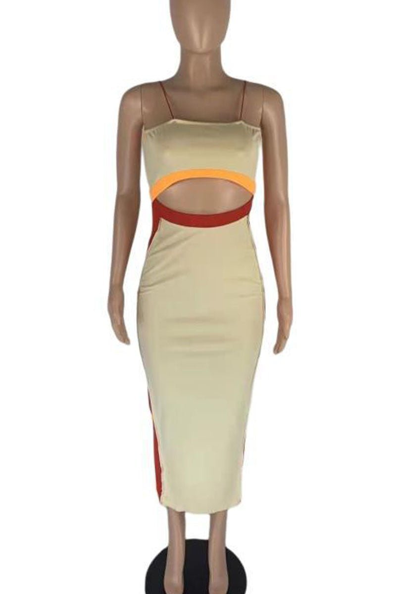 Open Stomach Bodycon Dress - Missy's Diamond Boutique