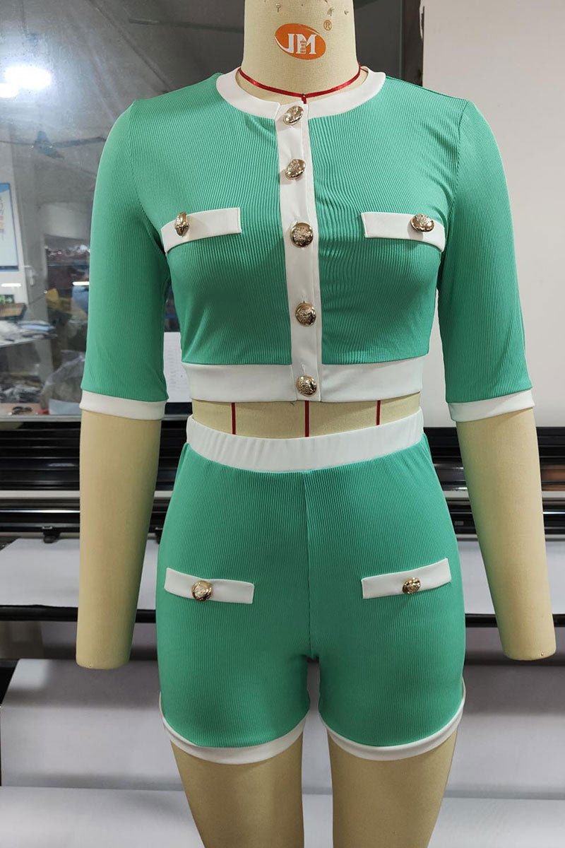 Sassy Green Short Set - Missy's Diamond Boutique