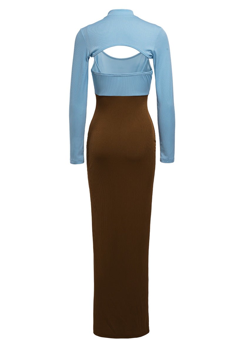 Sexy 2Pc Mini Turtleneck Bodycon Dress - Missy's Diamond Boutique