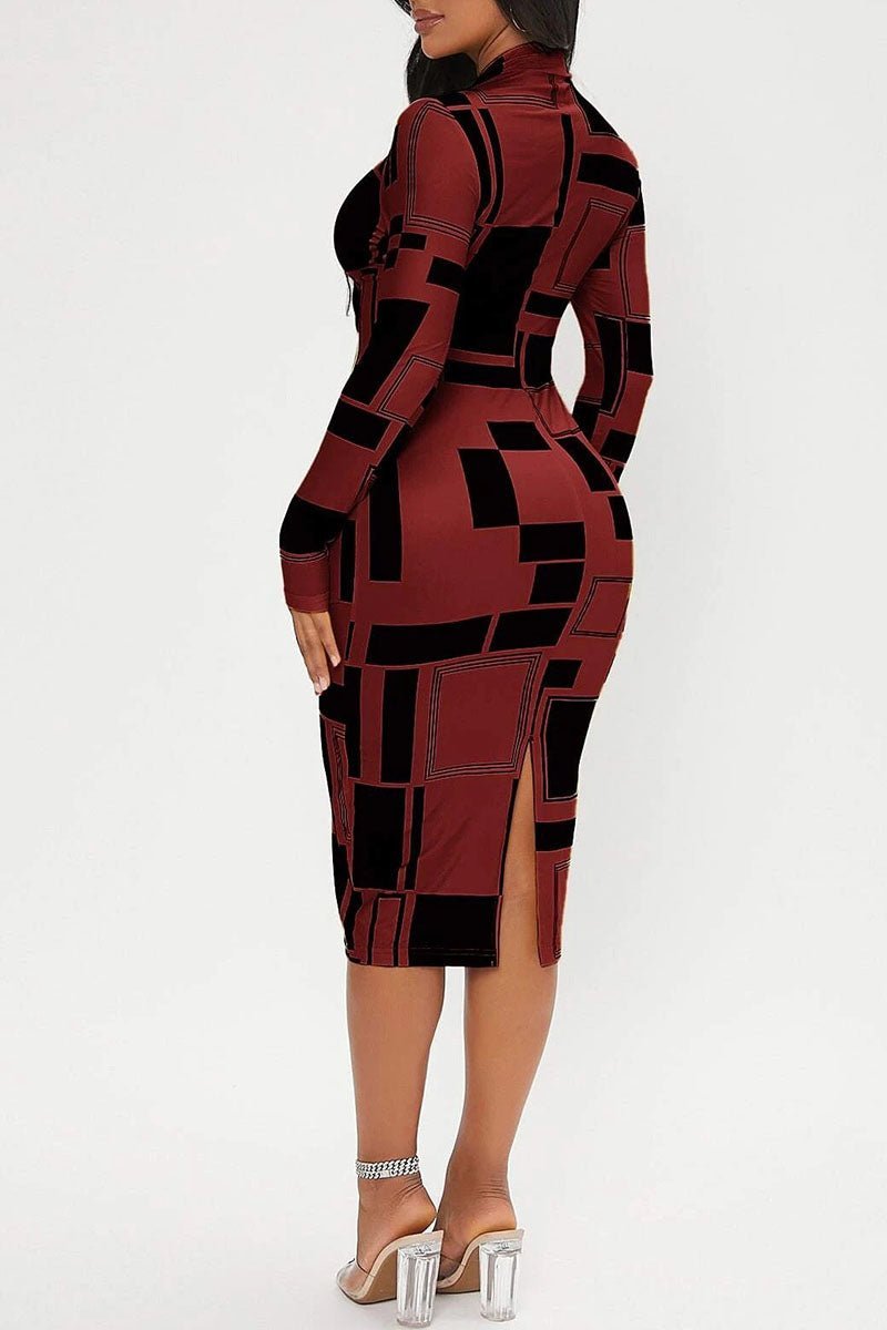 Sexy Colorblock Bodycon Dress - Missy's Diamond Boutique