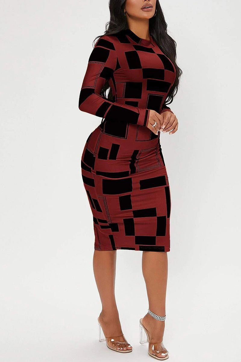 Sexy Colorblock Bodycon Dress - Missy's Diamond Boutique