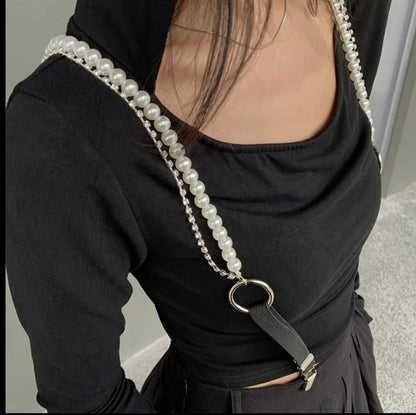 Sexy Pearl Suspenders - Missy's Diamond Boutique