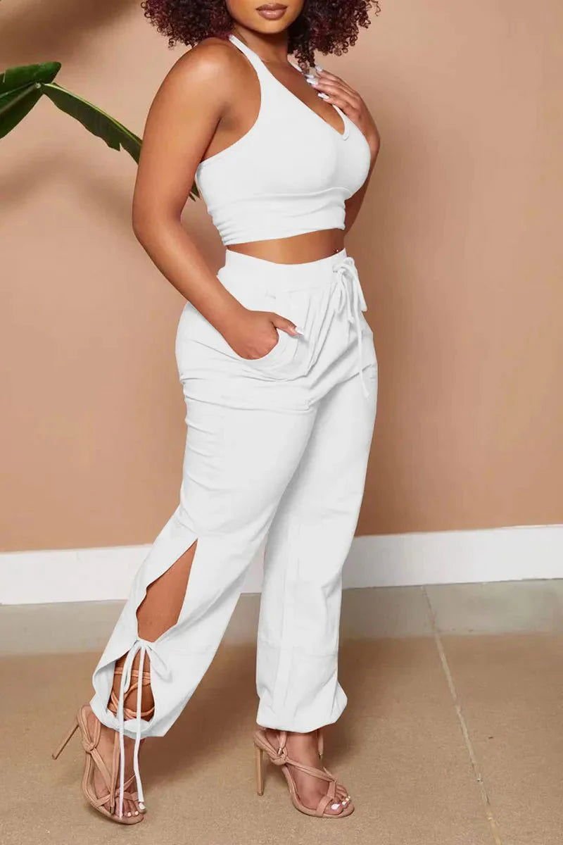 Sleeveless 2pc Pants Set - Missy's Diamond Boutique