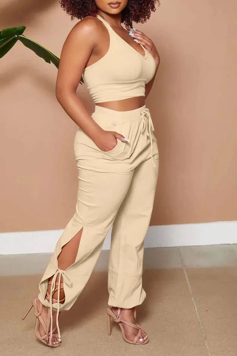 Sleeveless 2pc Pants Set - Missy's Diamond Boutique