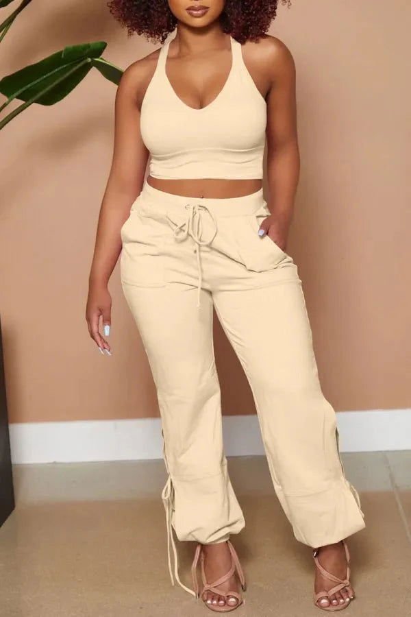 Sleeveless 2pc Pants Set - Missy's Diamond Boutique