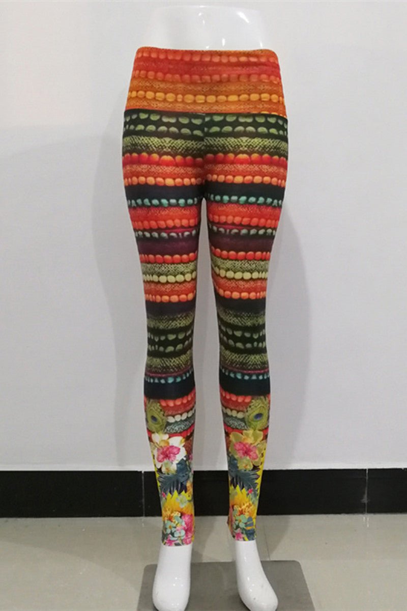 Stripe Multicolored Leggins - Missy's Diamond Boutique