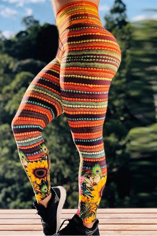 Stripe Multicolored Leggins - Missy's Diamond Boutique