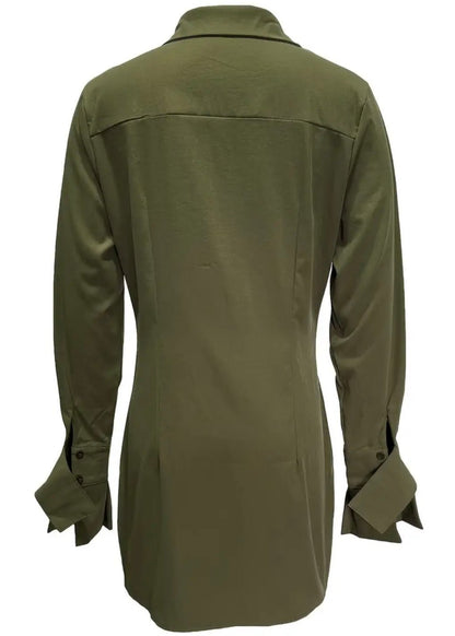 Stylish Long Sleeve Mini Shirt Dress - Missy's Diamond Boutique