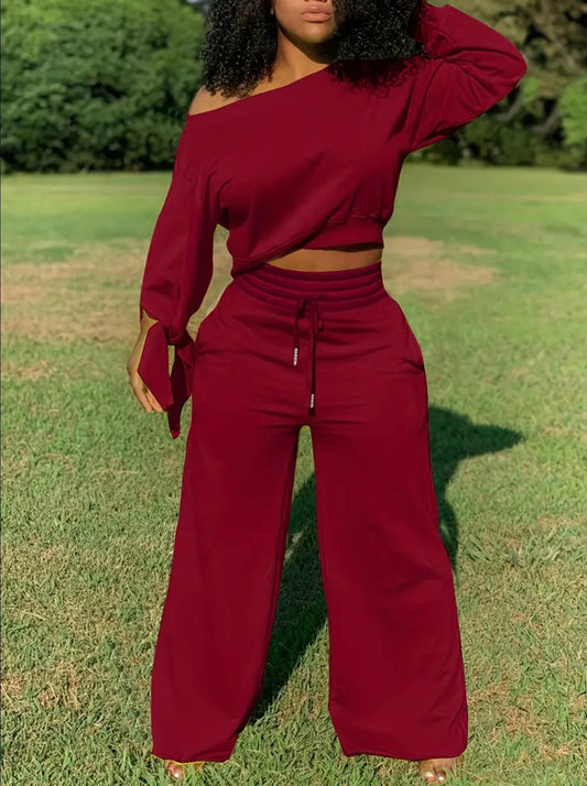 Stylish Wide Leg Pants Set - Missy's Diamond Boutique