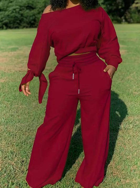 Stylish Wide Leg Pants Set - Missy's Diamond Boutique