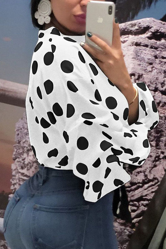 Thick Gurls White Polka Dot Blouse - Missy's Diamond Boutique