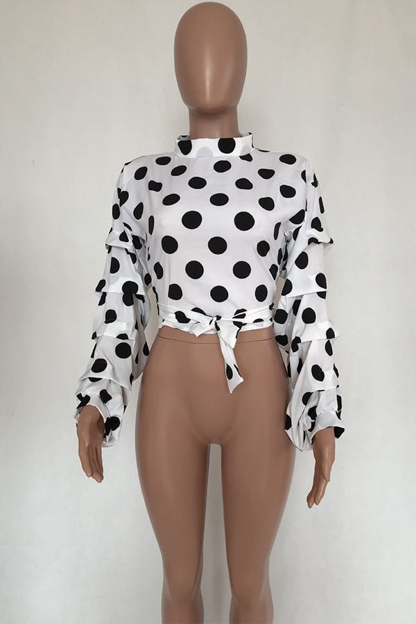 Thick Gurls White Polka Dot Blouse - Missy's Diamond Boutique