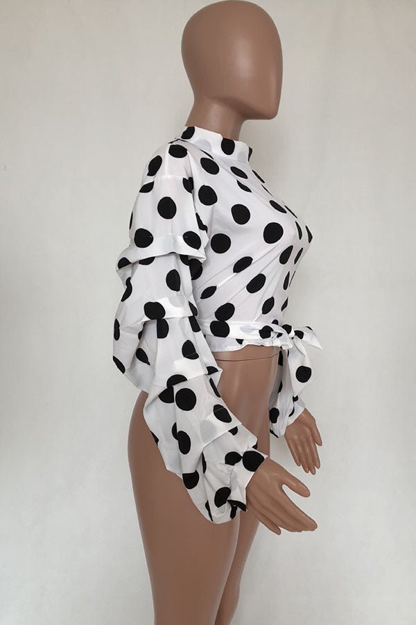 Thick Gurls White Polka Dot Blouse - Missy's Diamond Boutique