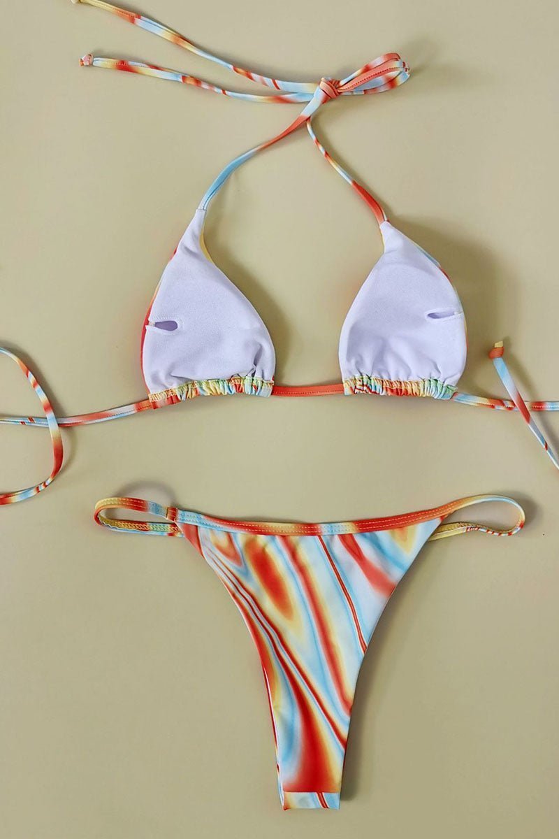 Tie - Dye Swirl 3pc Bikini Set - Missy's Diamond Boutique