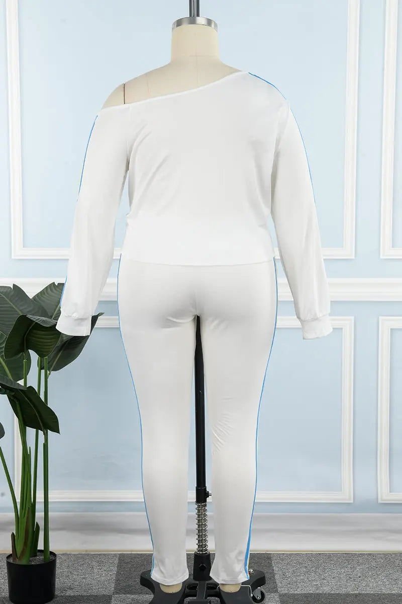 White Rainbow Stripe Pants Set - Missy's Diamond Boutique