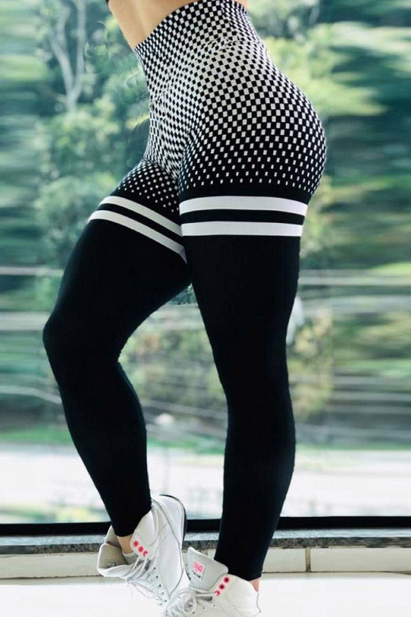 White/Black Leggins - Missy's Diamond Boutique