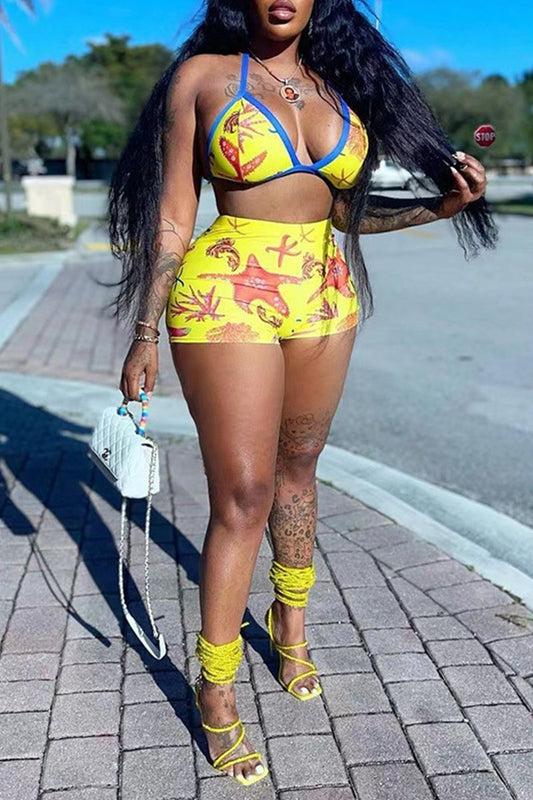 Yellow Short Bikini Set - Missy's Diamond Boutique